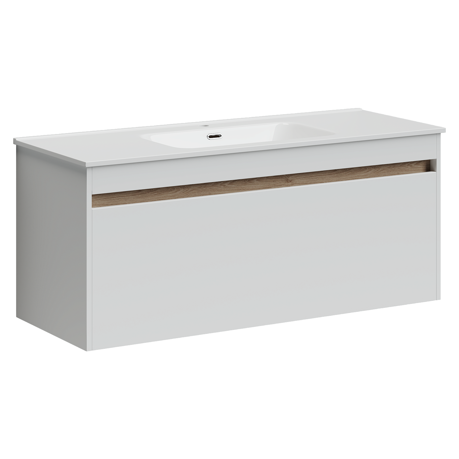 Sancos Smart Тумба для раковины подвесная 119x45x50h см, цвет: белый SM120-1W