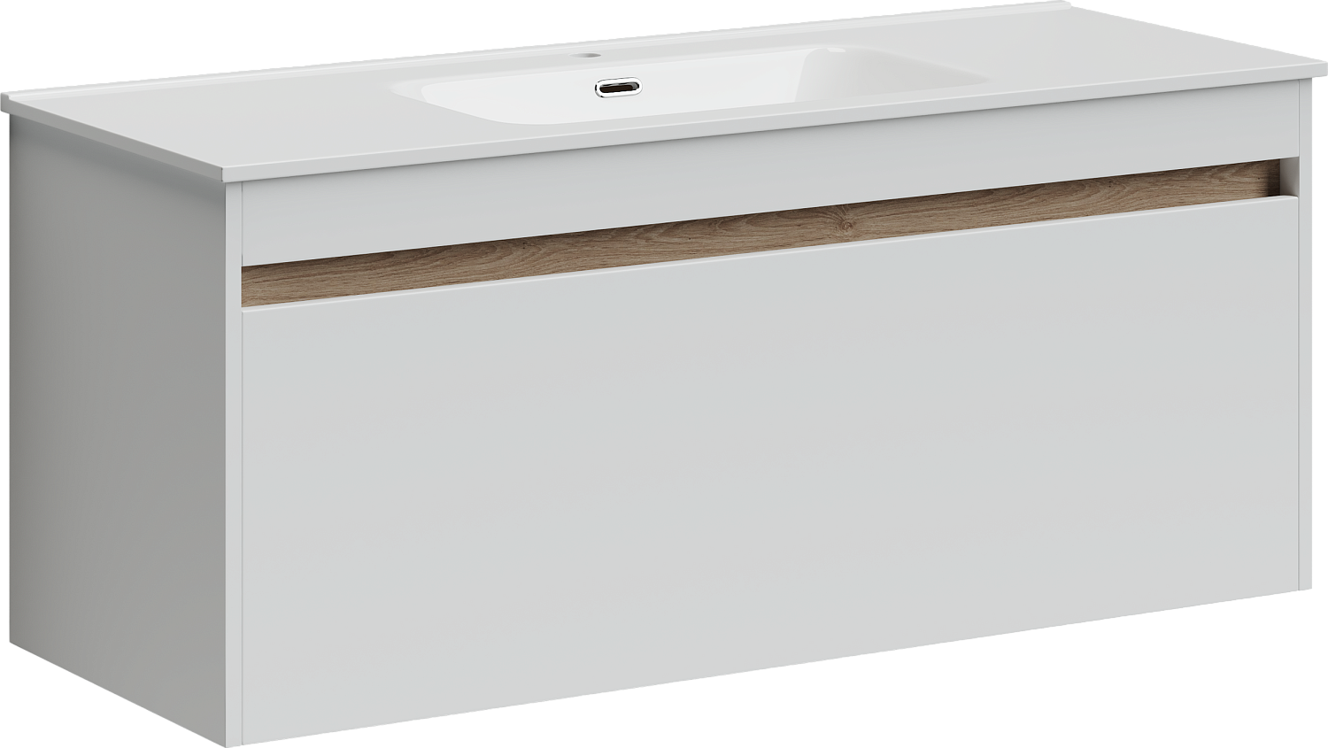 Sancos Smart Тумба для раковины подвесная 119x45x50h см, цвет: белый SM120-1W