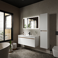 Sancos Smart Тумба для раковины подвесная 119x45x50h см, цвет: белый SM120-1W