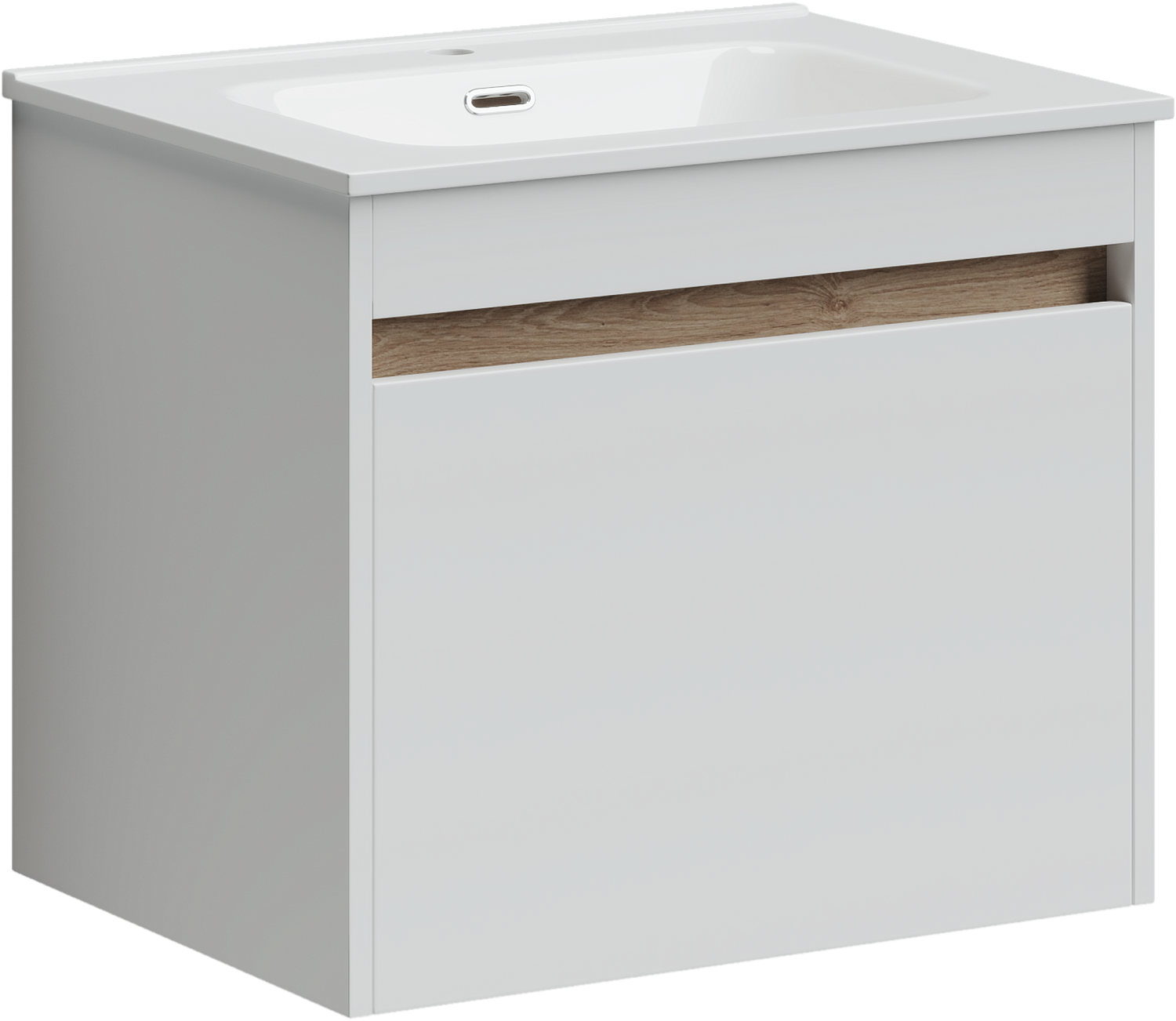 Sancos Smart Тумба для раковины подвесная 59x45x50h см, цвет: белый SM60W