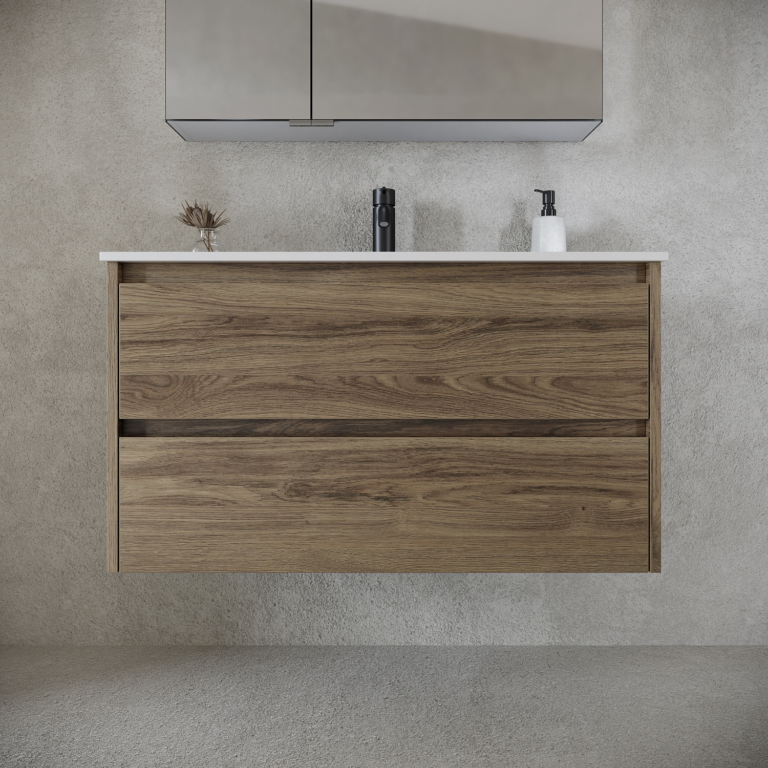 Sancos Libra Тумба для раковины подвесная 89x45x50h см, цвет: дуб чарльстон LB90ECH