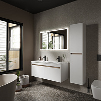 Sancos Smart Тумба для раковины подвесная 119x45x50h см, цвет: белый SM120-2W