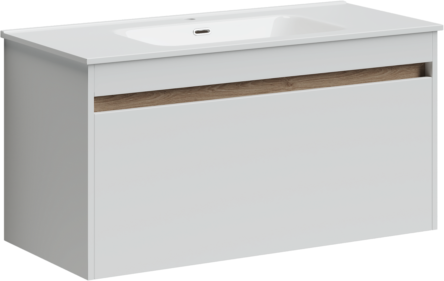 Sancos Smart Тумба для раковины подвесная 99x45x50h см, цвет: белый SM100W