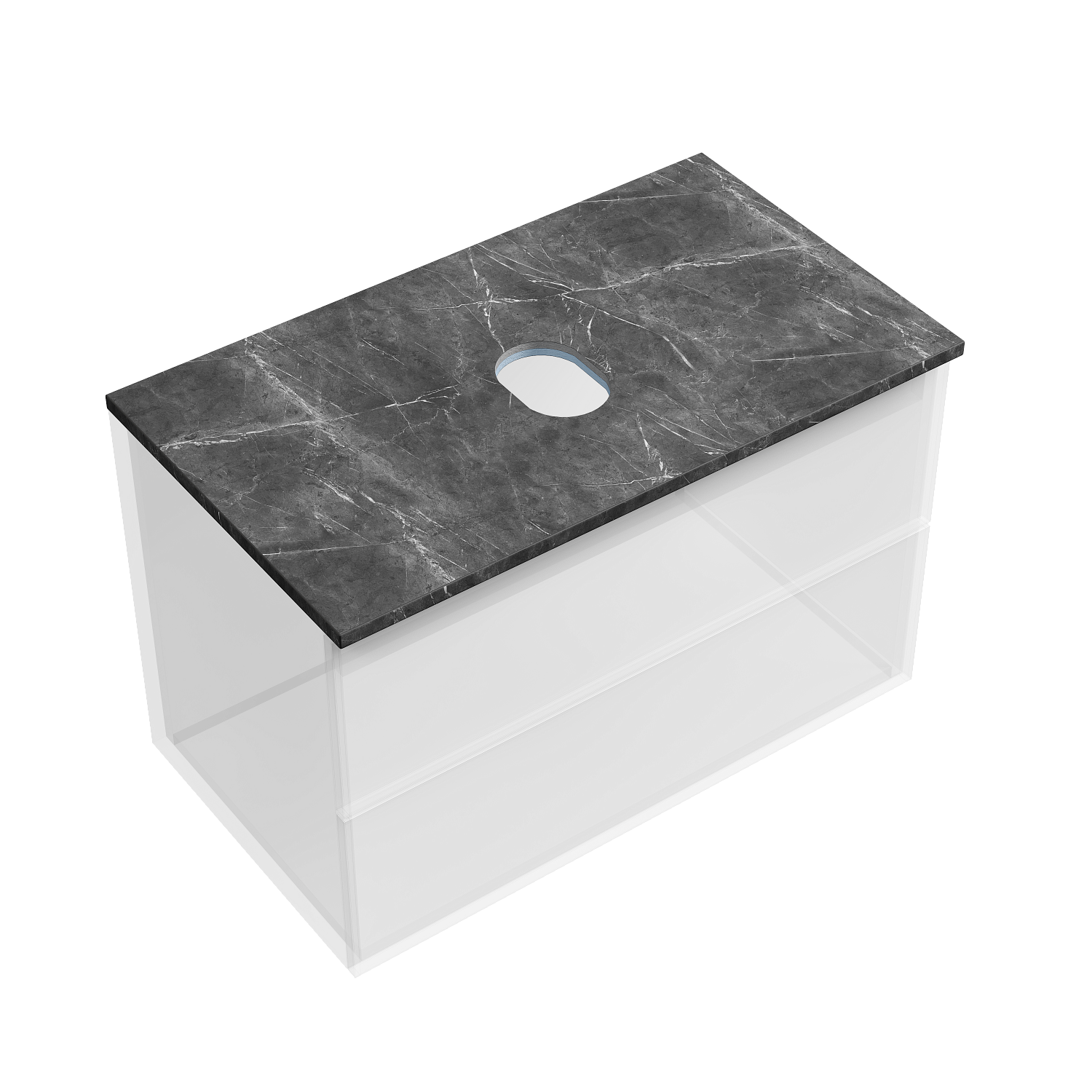 Sancos Столешница 80x46x2,1h см, цвет: black sky TT80A1