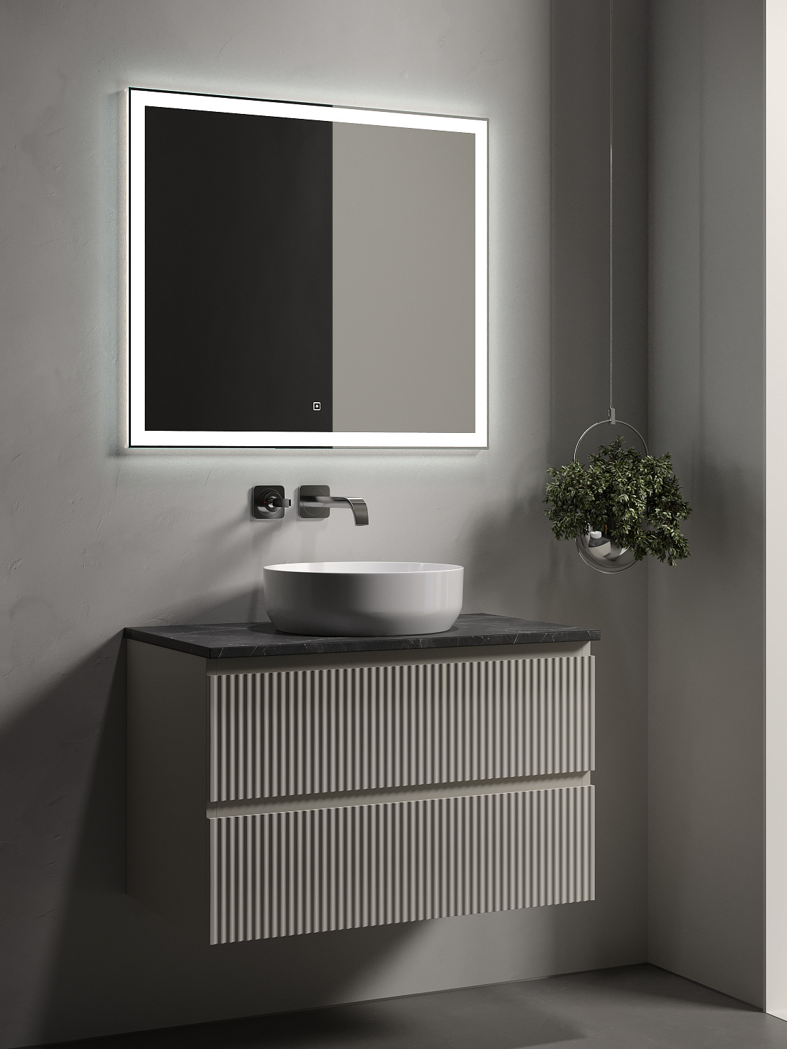 Sancos Столешница 80x46x2,1h см, цвет: black sky TT80A1