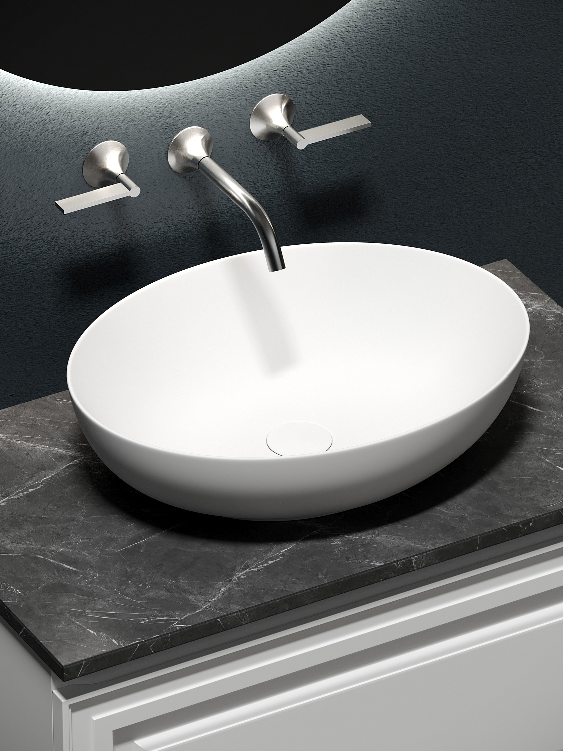 Sancos Столешница 80x46x2,1h см, цвет: black sky TT80A1