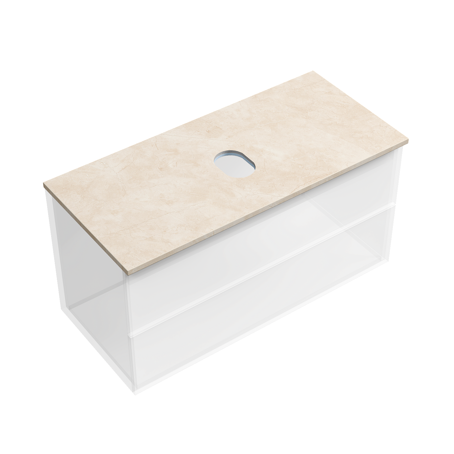 Sancos Столешница 100x46x2,1h см, цвет: kreman TT100A2