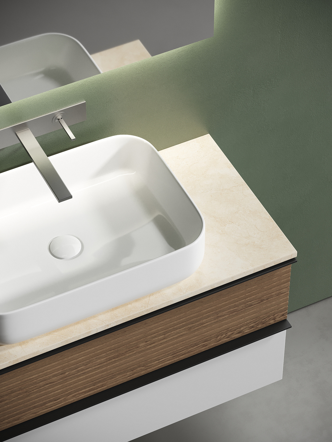 Sancos Столешница 100x46x2,1h см, цвет: kreman TT100A2