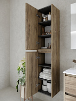 Sancos Libra Шкаф-пенал подвесной 35x30x160h см, цвет: дуб чарльстон PLB35ECH