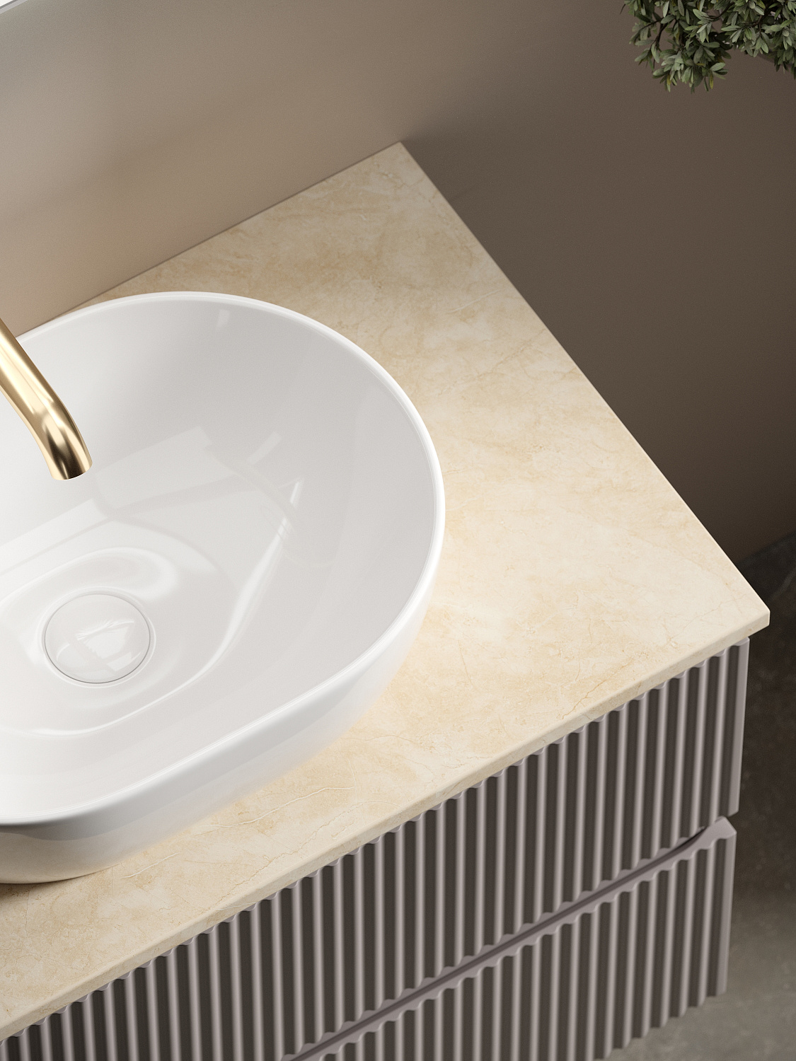 Sancos Столешница 80x46x2,1h см, цвет: kreman TT80A2X