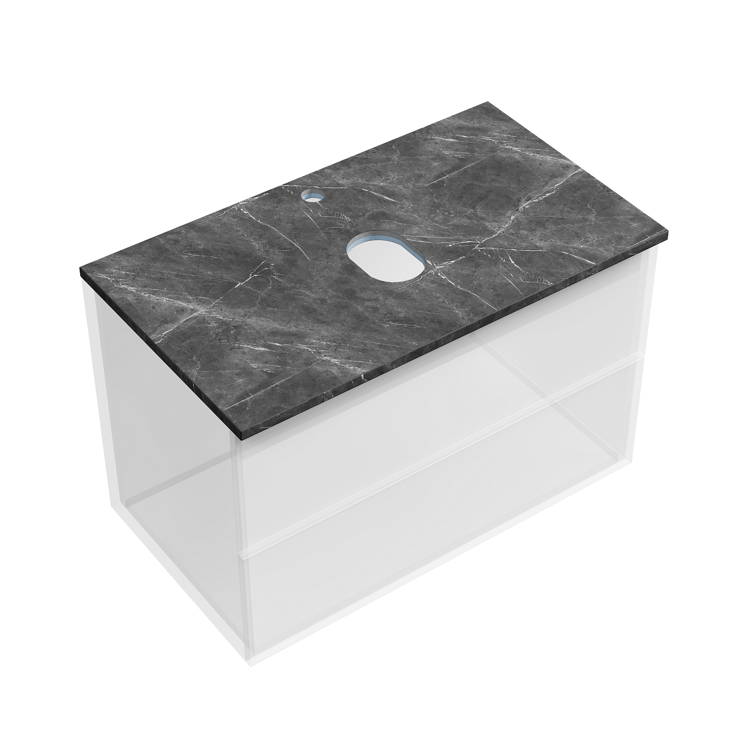 Sancos Столешница 80x46x2,1h см, цвет: black sky TT80A1X