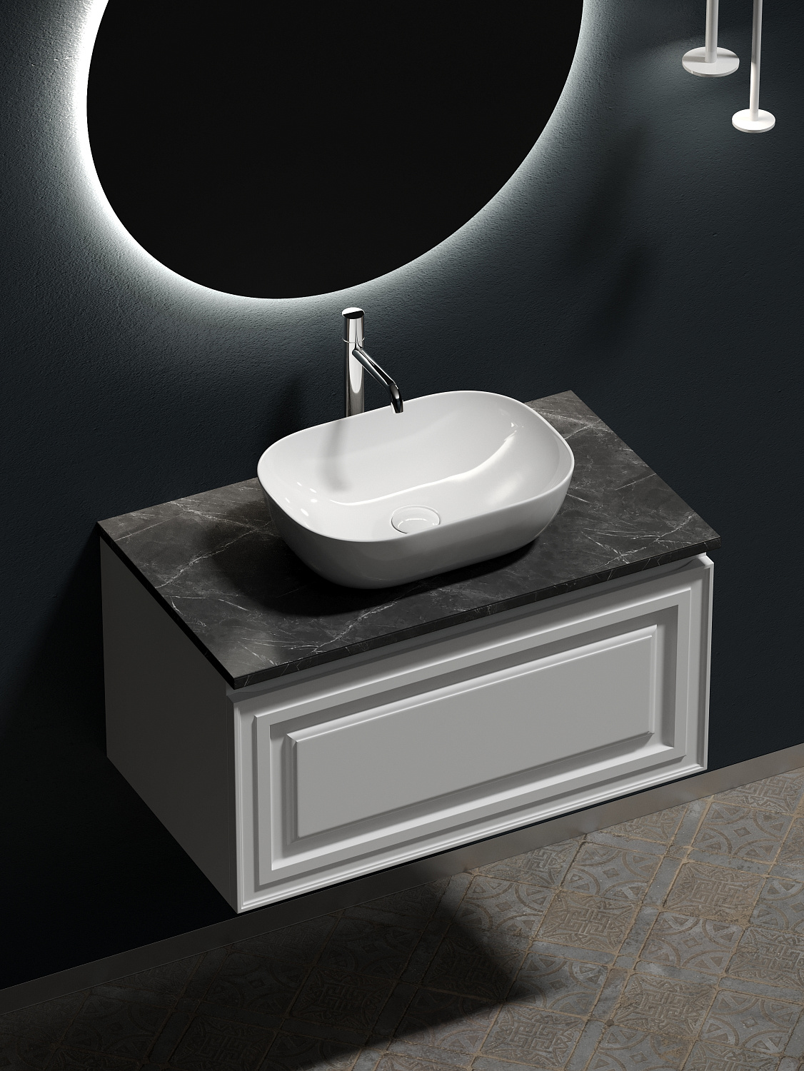 Sancos Столешница 80x46x2,1h см, цвет: black sky TT80A1X