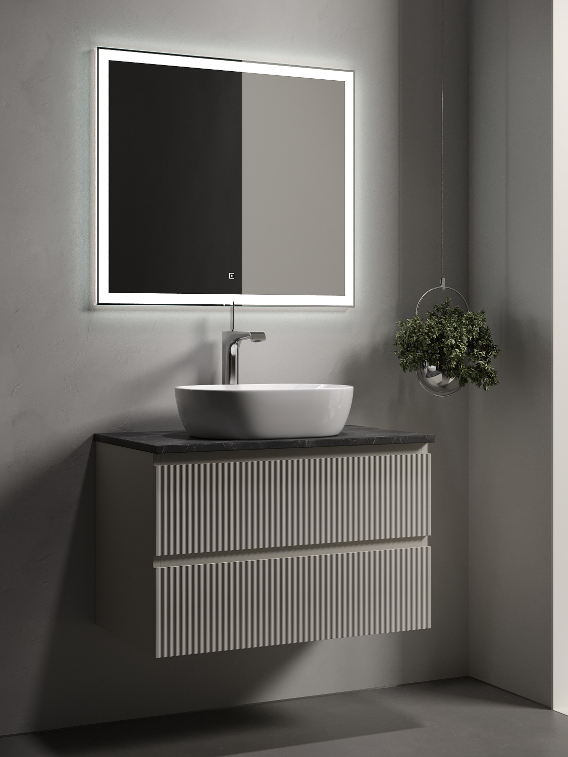 Sancos Столешница 80x46x2,1h см, цвет: black sky TT80A1X