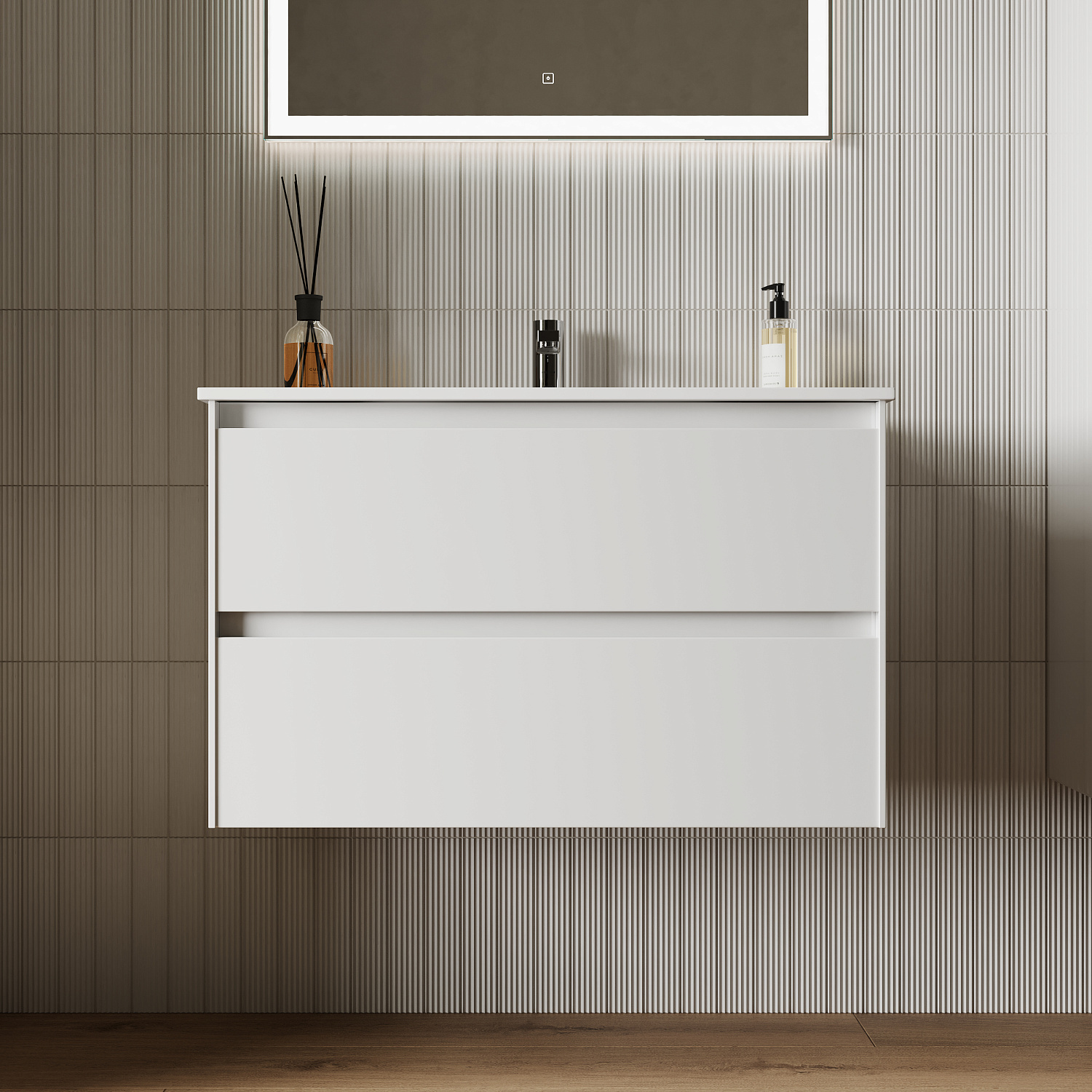 Sancos Cento Тумба для раковины подвесная 79x45x50h см, цвет: белый глянец CN80W