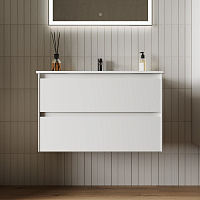 Sancos Cento Тумба для раковины подвесная 79x45x50h см, цвет: белый глянец CN80W