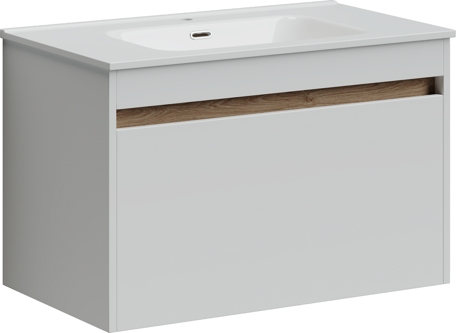 Sancos Smart Тумба для раковины подвесной 79x45x50h см, цвет: белый SM80W