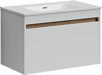 Sancos Smart Тумба для раковины подвесной 79x45x50h см, цвет: белый SM80W