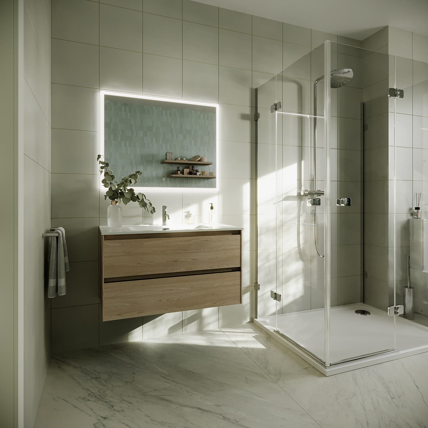 Sancos Cento Тумба для раковины подвесная 89x45x50h см, цвет: карпатская ель CN90KE