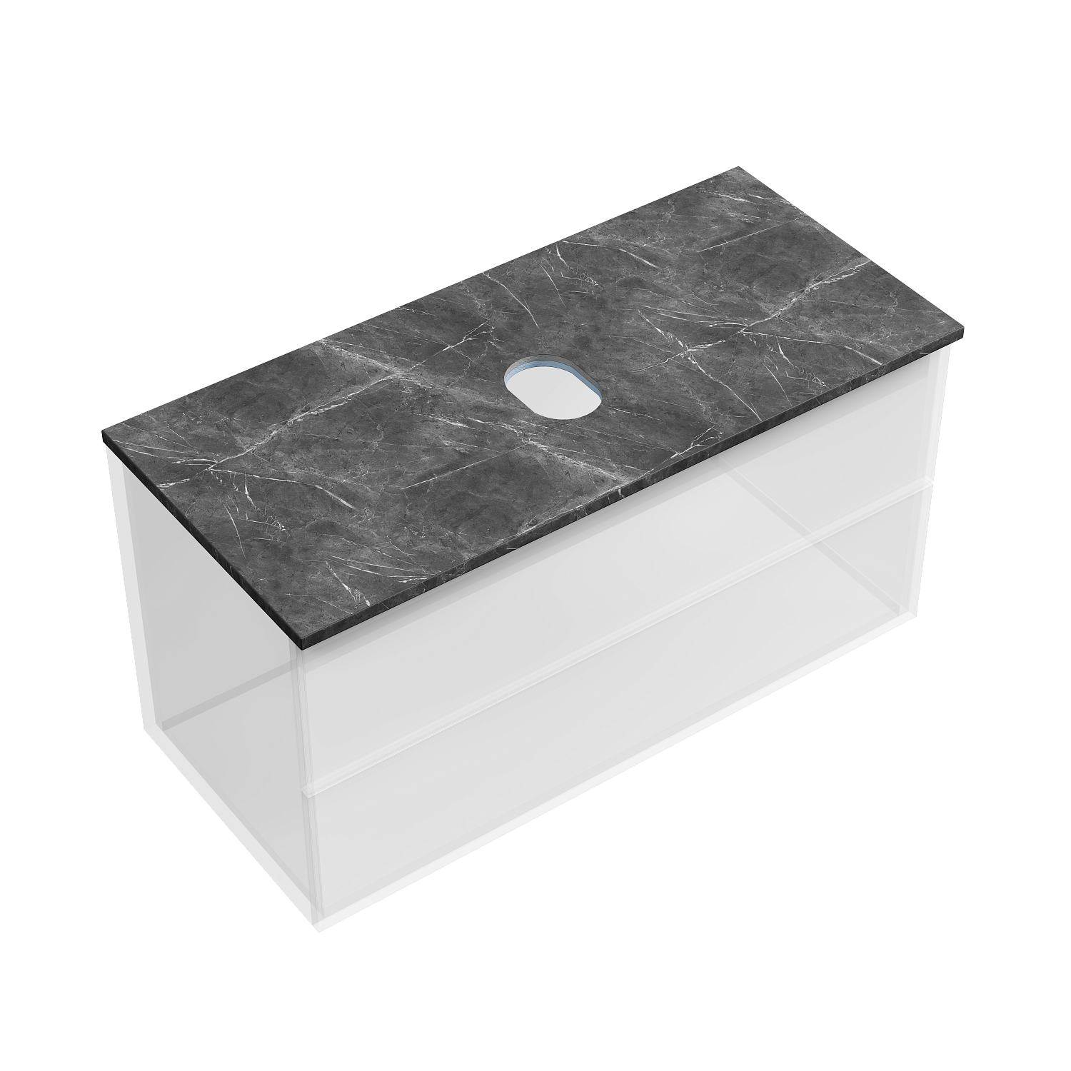 Sancos Столешница 100x46x2,1h см, цвет: black sky TT100A1