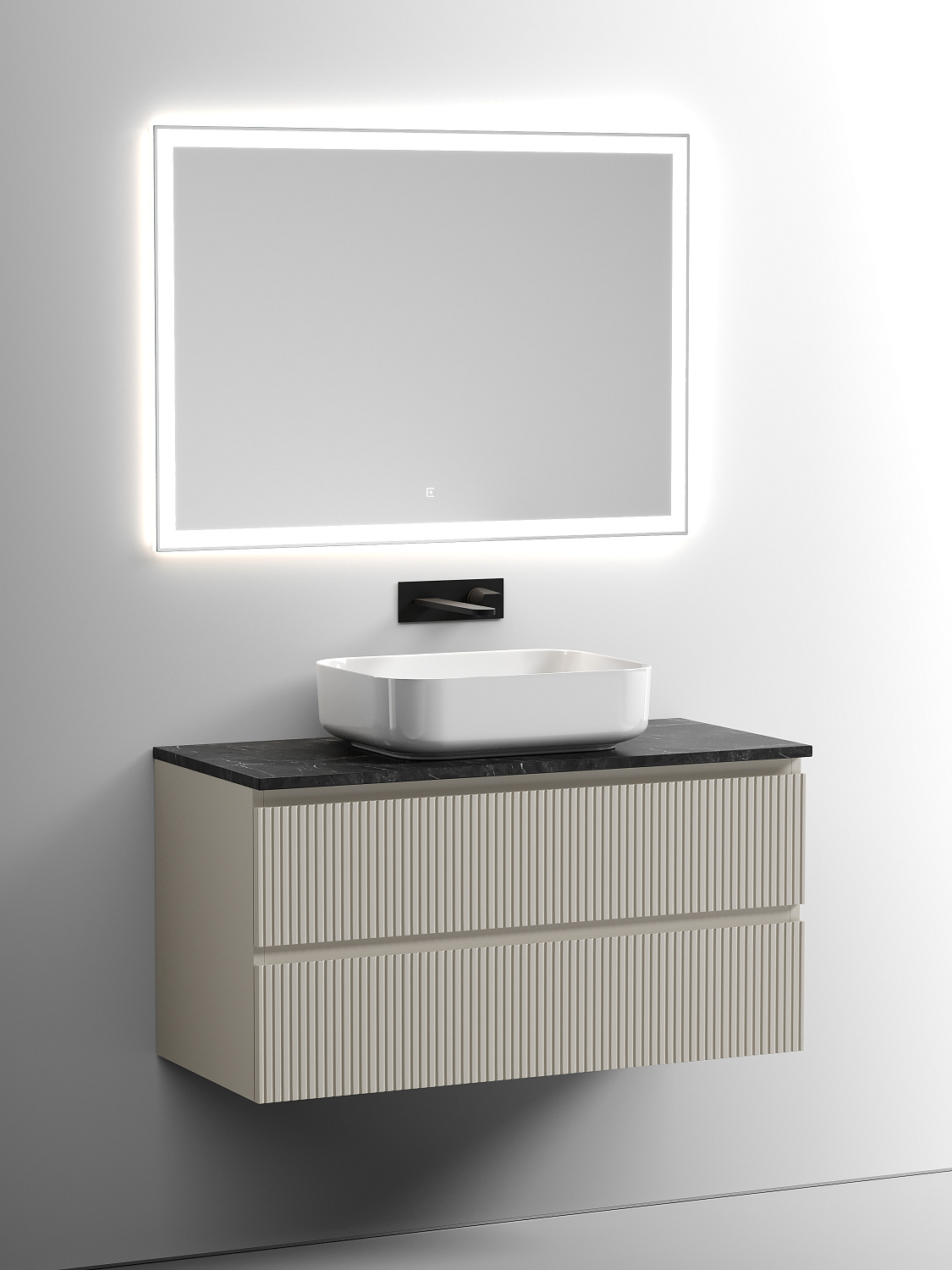 Sancos Столешница 100x46x2,1h см, цвет: black sky TT100A1