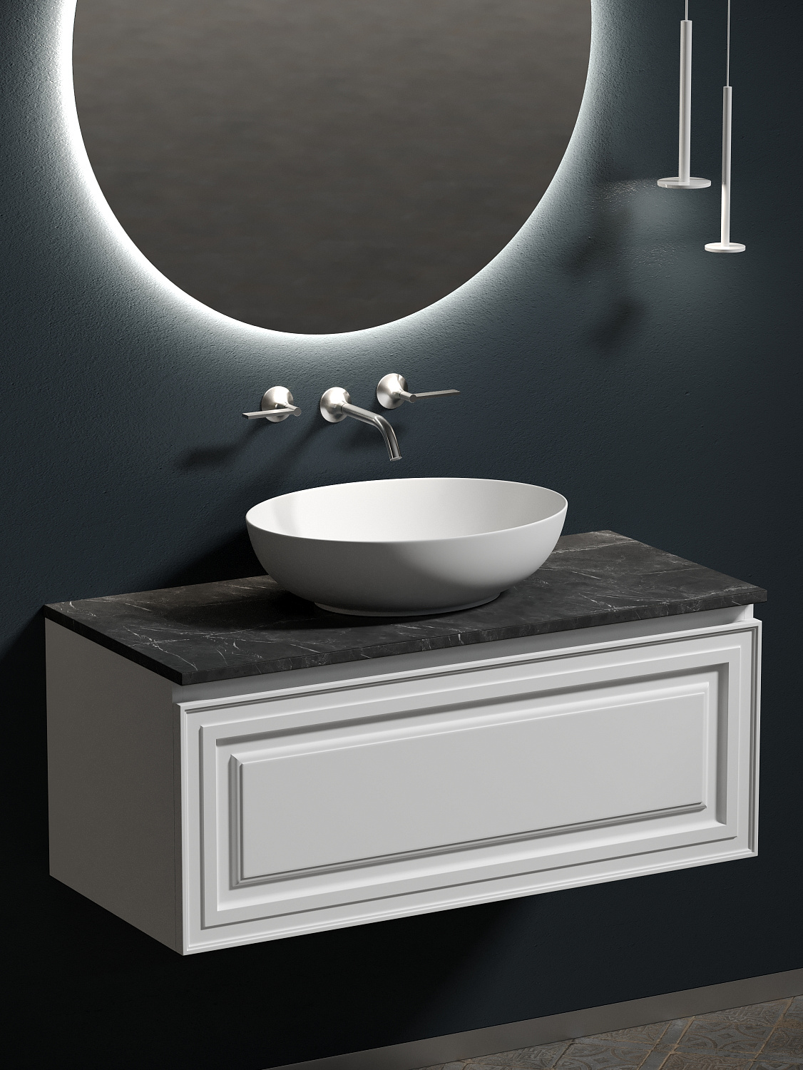 Sancos Столешница 100x46x2,1h см, цвет: black sky TT100A1