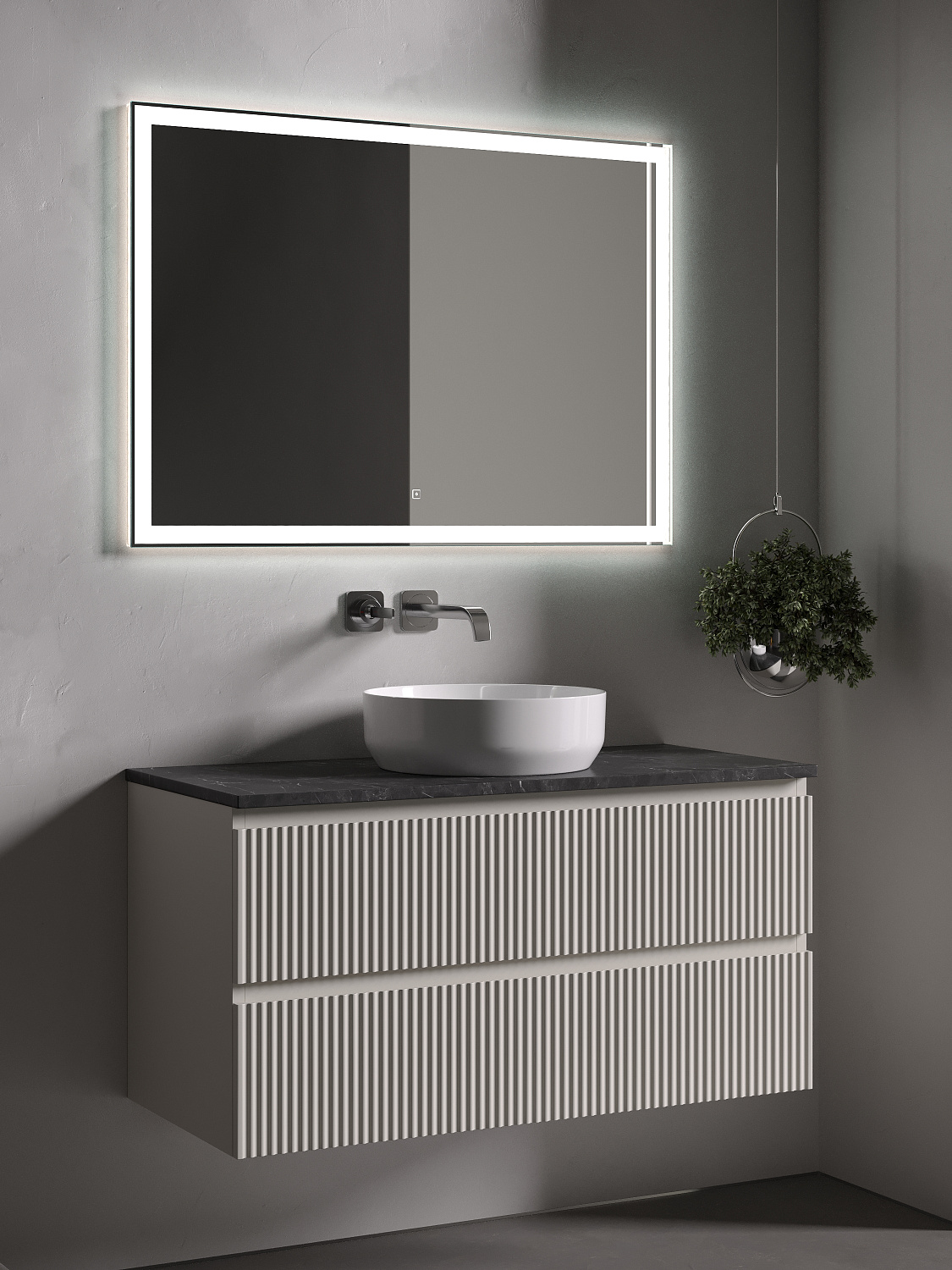 Sancos Столешница 100x46x2,1h см, цвет: black sky TT100A1