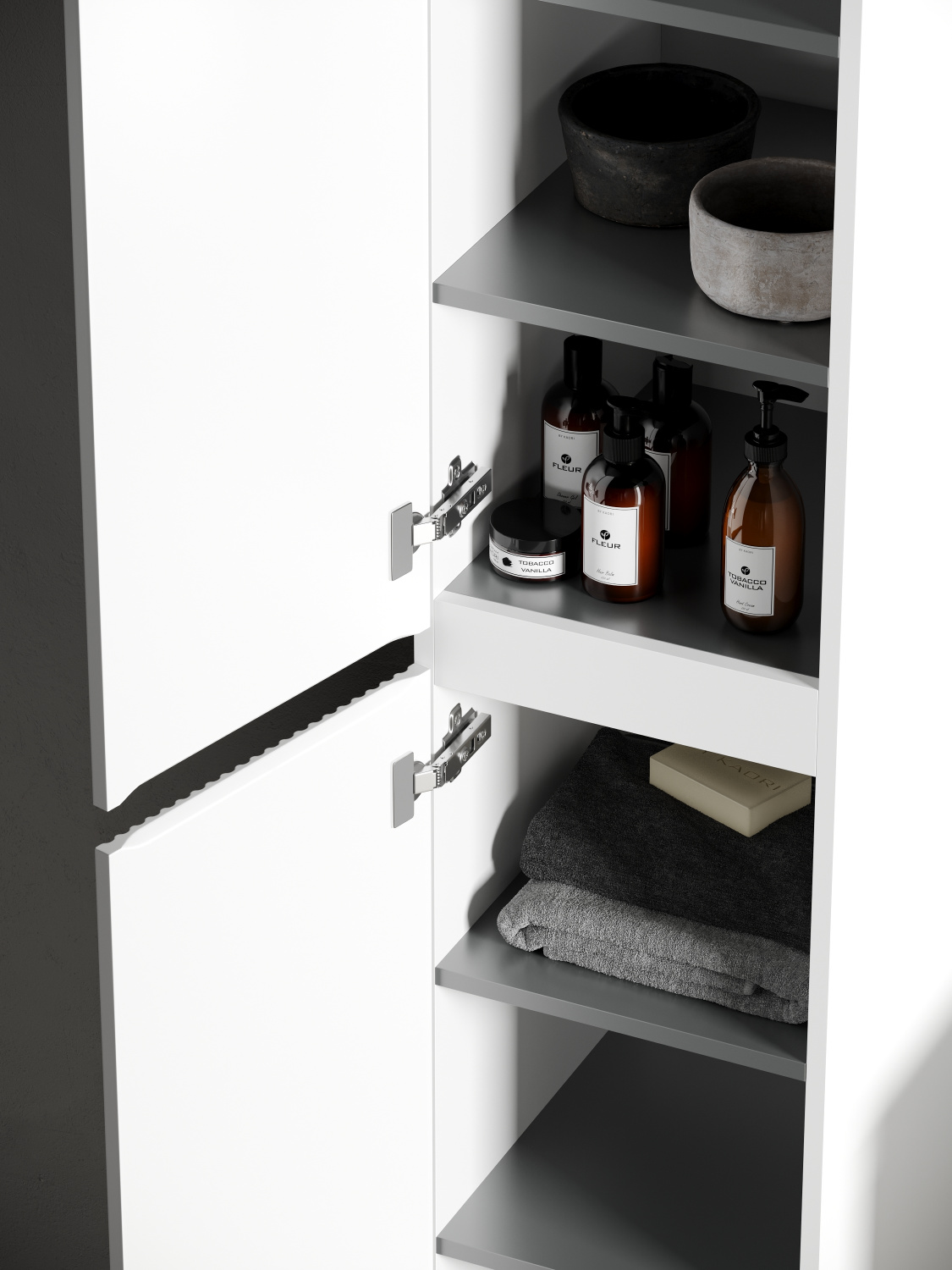 Sancos Snob R Шкаф-пенал подвесной 35x35x165h см, цвет: bianco PSNR35W