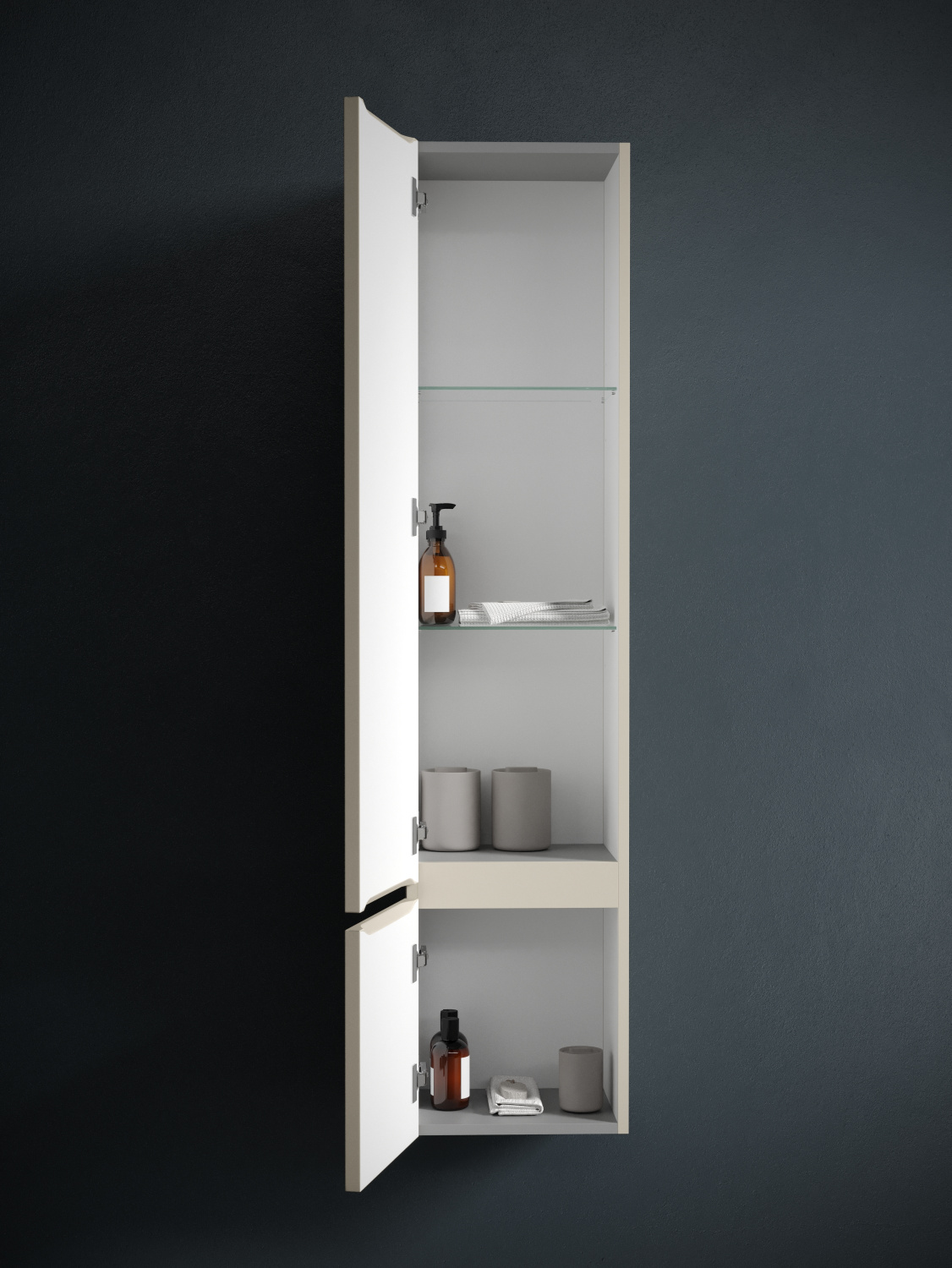 Sancos Very Шкаф-пенал подвесной 35x30x160h см, цвет: beige soft PVR35LCE