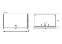 Sancos Square Зеркало прямоугольное с подсветкой 120x70h см SQ1200