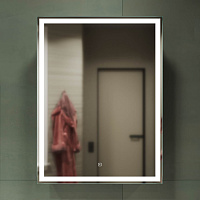 Sancos Diva Зеркальный шкаф с подсветкой 60x15x80h см, цвет: белый DI600