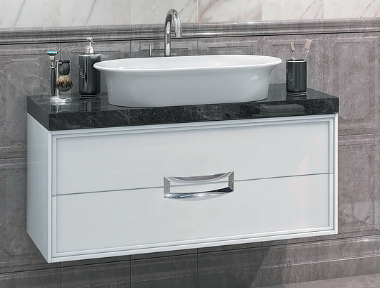 Kerama Marazzi Canaletto Раковина чаша 65x40x13h см без отверстия, цвет: белый CN.wb.65