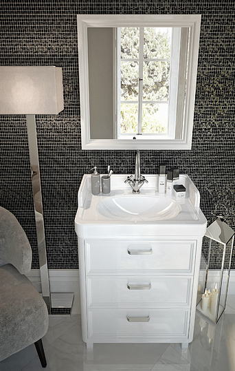 Kerama Marazzi Pompei Раковина подвесная 60х50х22h см с 1 отверстием, цвет: белый PO.wb.60