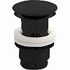 Cisal Донный клапан для раковины 1/4, Click-Clack, с переливом, цвет: black ZA00162039