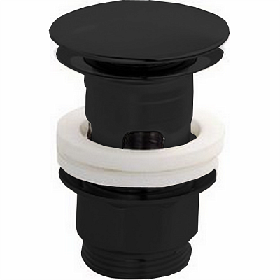 Cisal Донный клапан для раковины 1/4, Click-Clack, с переливом, цвет: black ZA00162039