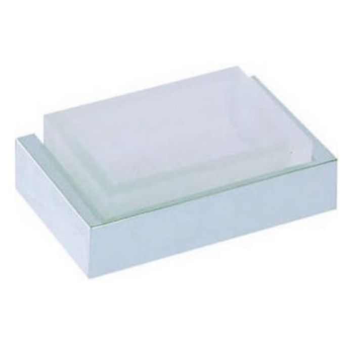 Cisal Quad Мыльница со стеклянной чашей, подвесная, цвет: chrome QU09060021