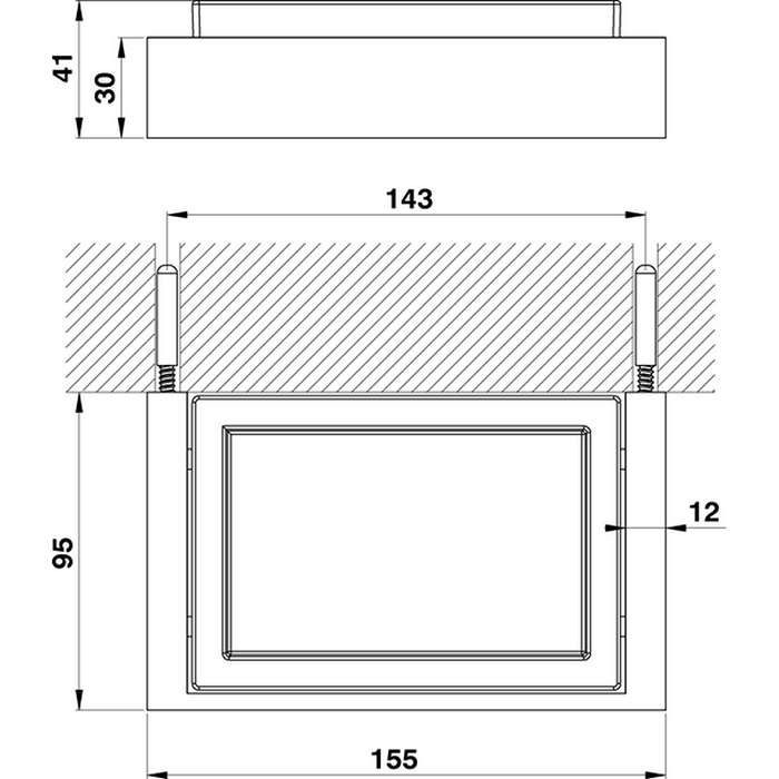 Cisal Quad Мыльница со стеклянной чашей, подвесная, цвет: chrome QU09060021