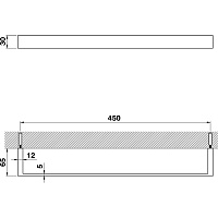 Cisal Quad Полотенцедержатель 45 см, подвесной, цвет: chrome QU09010121