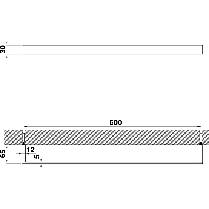 Cisal Quad Полотенцедержатель 60 см, подвесной, цвет: chrome QU09010221