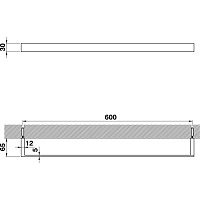 Cisal Quad Полотенцедержатель 60 см, подвесной, цвет: chrome QU09010221