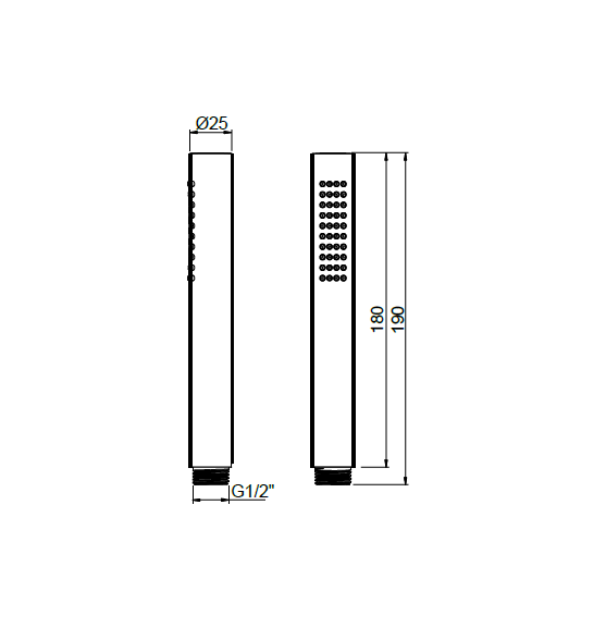 Almar Easysteel Ручной душ, 1 режим, цвет: brushed stainless steel E082095.316
