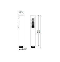 Almar Easysteel Ручной душ, 1 режим, цвет: brushed stainless steel E082095.316