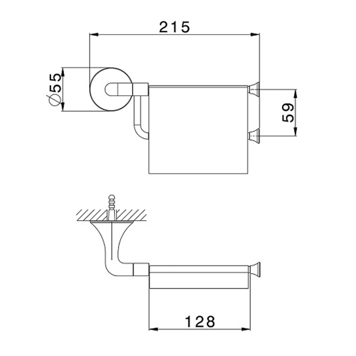 Cisal Vita Держатель туалетной бумаги с крышкой, подвесной, цвет: chrome VI09042021