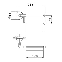 Cisal Vita Держатель туалетной бумаги с крышкой, подвесной, цвет: chrome VI09042021