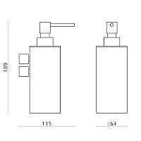 Cisal Xion Дозатор для жидкого мыла подвесной, латунная колба, цвет: inox XI090621D1