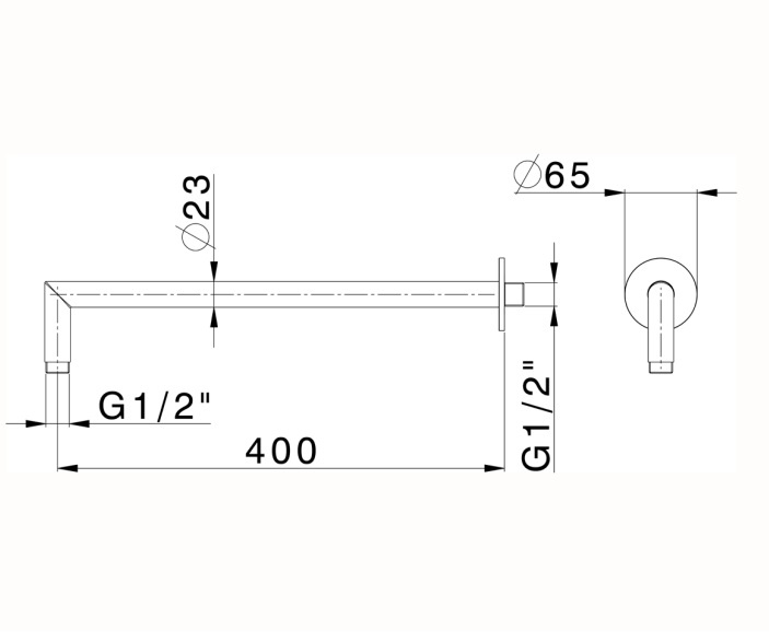 Cisal Xion Кронштейн для верхнего душа настенный 40 см, цвет: inox DS013531D1