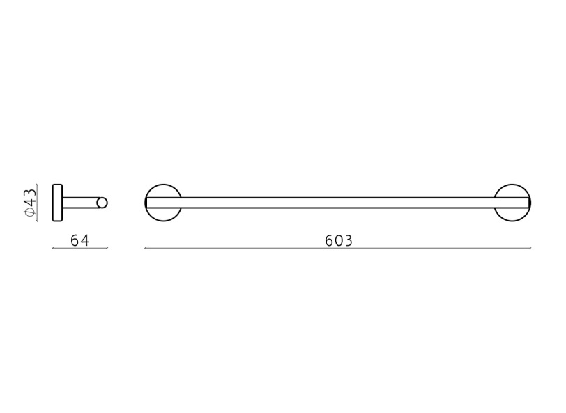 Cisal Xion Полотенцедержатель 60 см, подвесной, цвет: inox XI090106D1