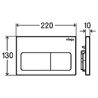 Viega Prevista Dry Инсталляция для подвесного унитаза 49x12x112h см, с панелью смыва, цвет: черный 792848