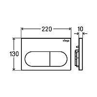 Viega Prevista Visign for Life 6 Панель смыва 22x1x13h см, пластик, цвет: хром 773748