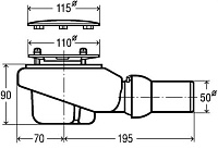 Viega Tempoplex Plus Сифон для душевого поддона, цвет: хром 578916