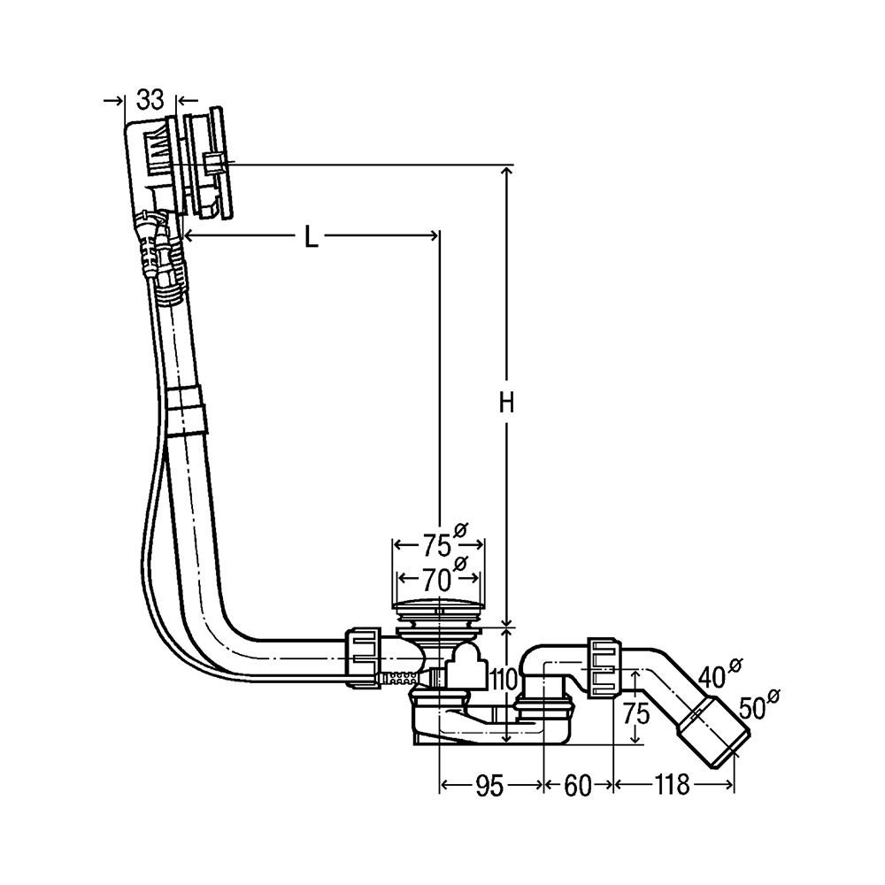 Viega Multiplex Trio Visign MT5 Слив-перелив c наполнением для ванны, полуавтомат, цвет: хром 727741